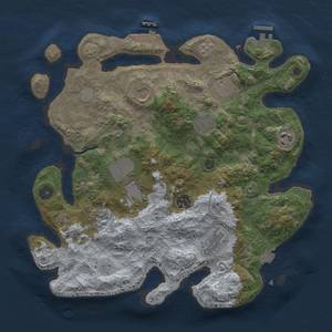 Thumbnail Rust Map: Procedural Map, Size: 3500, Seed: 817739047, 17 Monuments