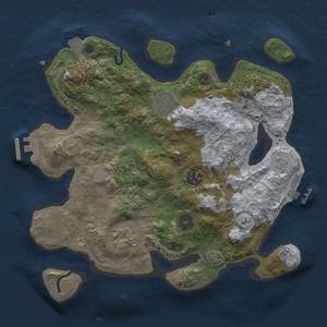 Thumbnail Rust Map: Procedural Map, Size: 3000, Seed: 1364229659, 11 Monuments