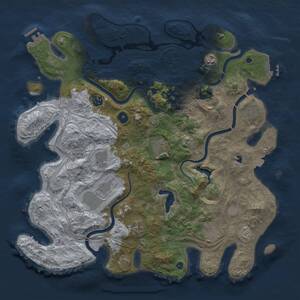 Thumbnail Rust Map: Procedural Map, Size: 4250, Seed: 1077574750, 16 Monuments