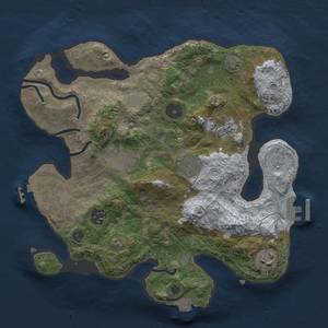 Thumbnail Rust Map: Procedural Map, Size: 3000, Seed: 1807238724, 12 Monuments