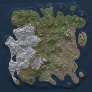 Thumbnail Rust Map: Procedural Map, Size: 4000, Seed: 698069537, 17 Monuments