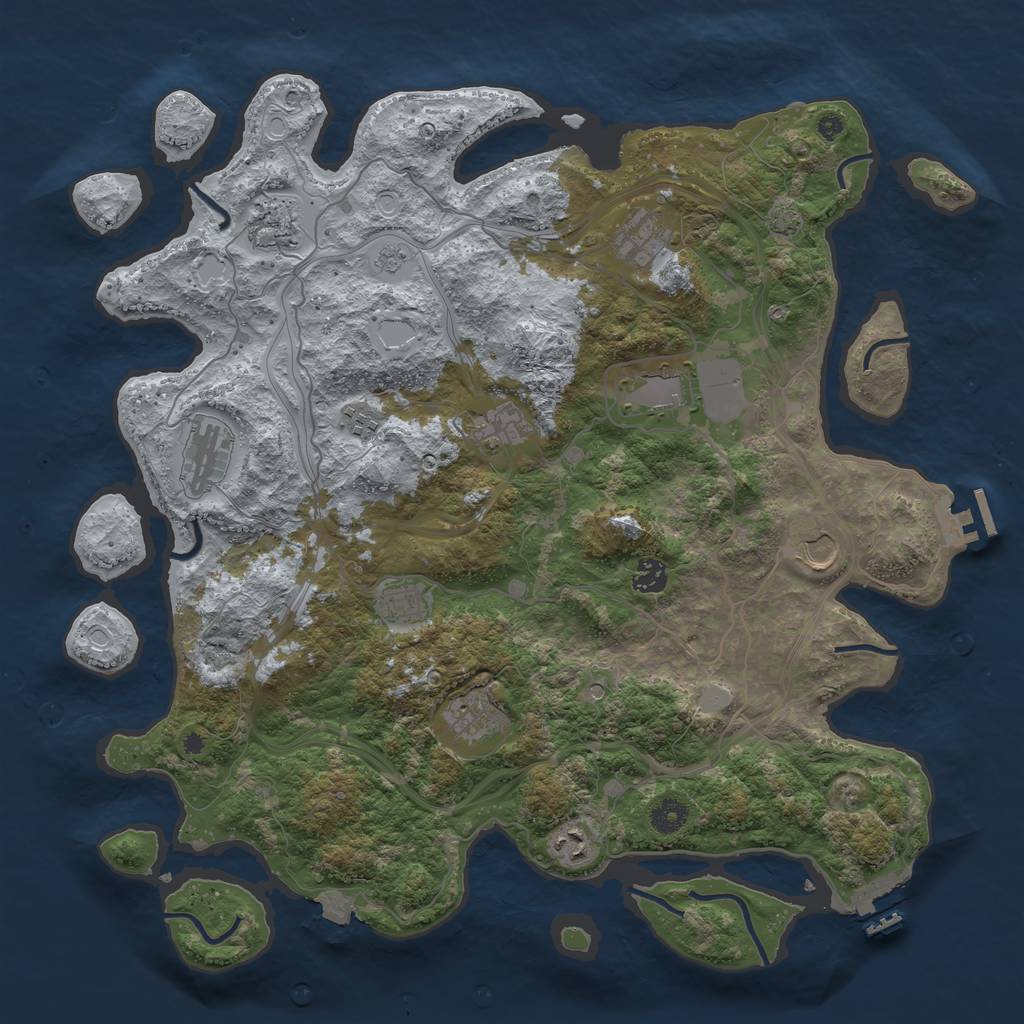 Rust Map: Procedural Map, Size: 4250, Seed: 1767884099, 19 Monuments