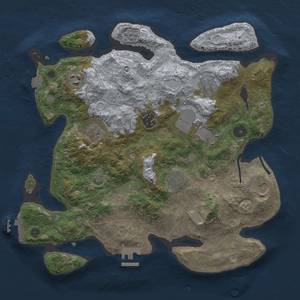 Thumbnail Rust Map: Procedural Map, Size: 3500, Seed: 630990509, 16 Monuments