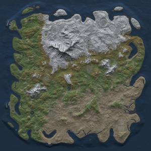 Thumbnail Rust Map: Procedural Map, Size: 6000, Seed: 250624, 19 Monuments