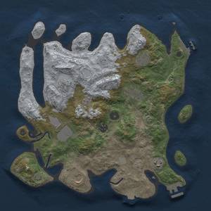 Thumbnail Rust Map: Procedural Map, Size: 3500, Seed: 519220563, 16 Monuments