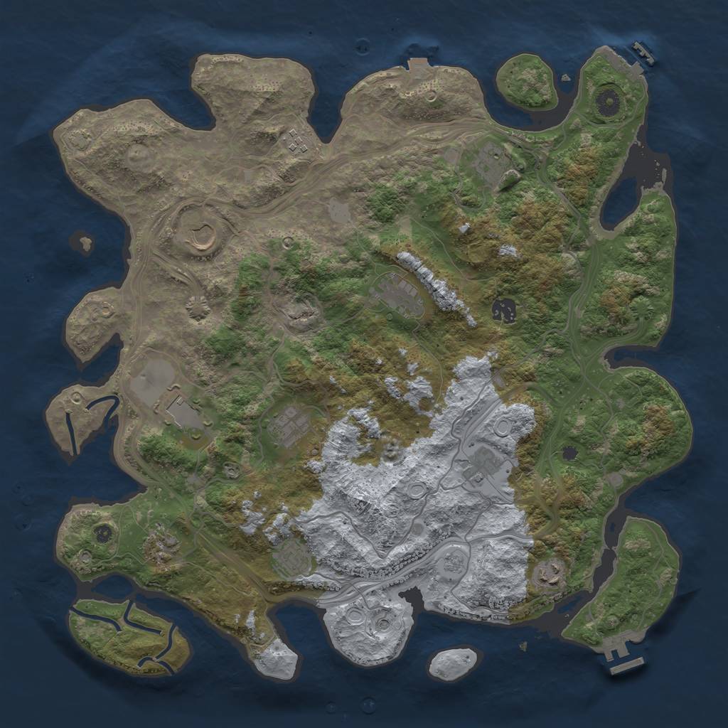 Rust Map: Procedural Map, Size: 4250, Seed: 1026068321, 19 Monuments