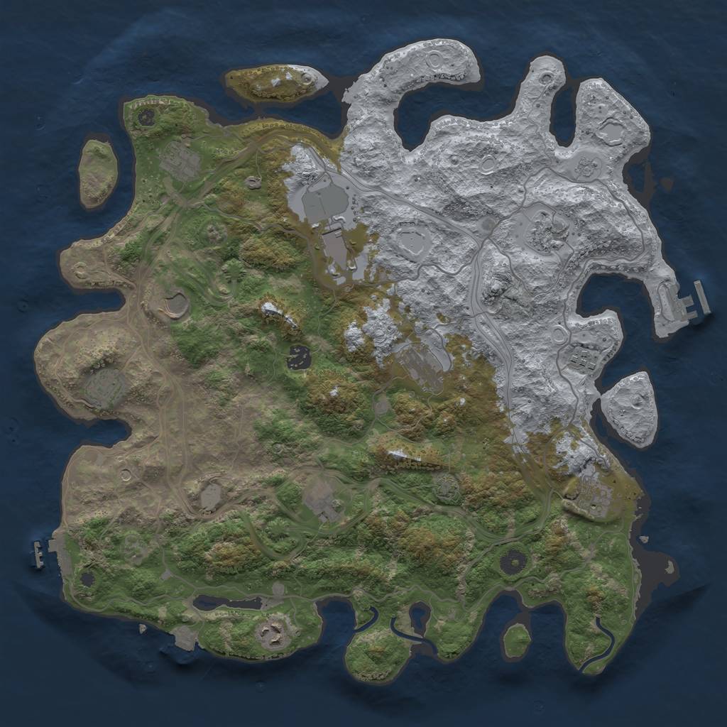 Rust Map: Procedural Map, Size: 4250, Seed: 1518772276, 19 Monuments