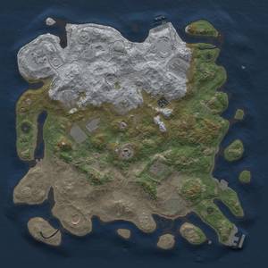 Thumbnail Rust Map: Procedural Map, Size: 4000, Seed: 1306077808, 19 Monuments