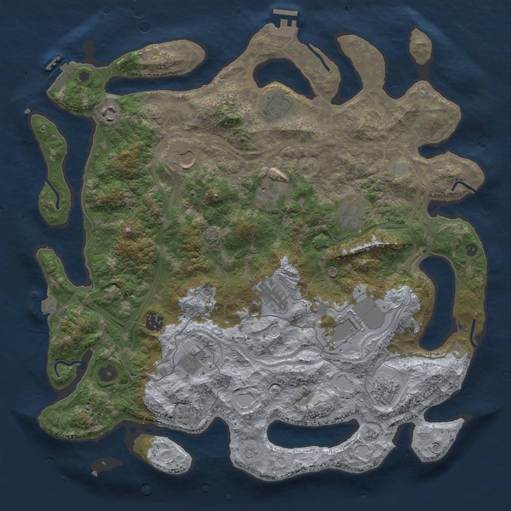 Rust Map: Procedural Map, Size: 4250, Seed: 2037282903, 19 Monuments