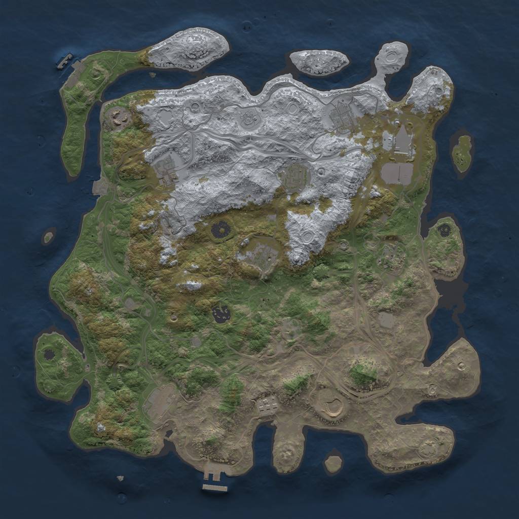 Rust Map: Procedural Map, Size: 4250, Seed: 55634313, 19 Monuments