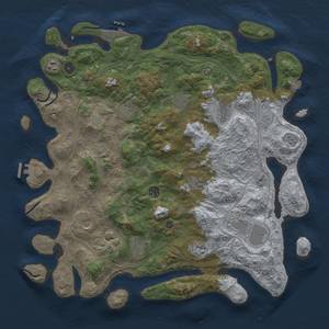 Thumbnail Rust Map: Procedural Map, Size: 4500, Seed: 113829036, 19 Monuments