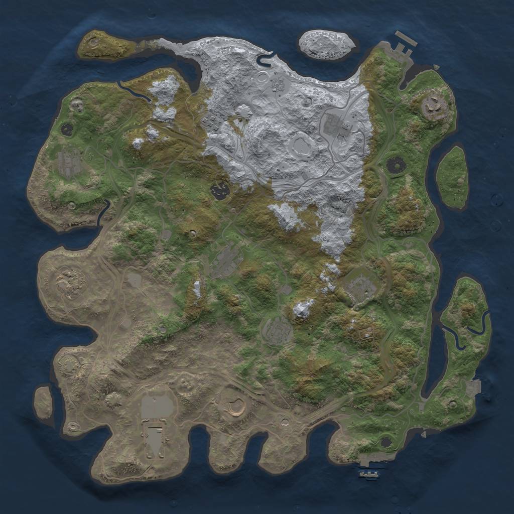Rust Map: Procedural Map, Size: 4250, Seed: 20619, 19 Monuments