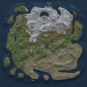 Thumbnail Rust Map: Procedural Map, Size: 4000, Seed: 1926288811, 17 Monuments