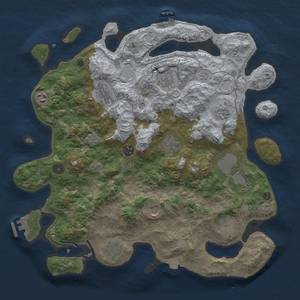 Thumbnail Rust Map: Procedural Map, Size: 4000, Seed: 1110967282, 19 Monuments