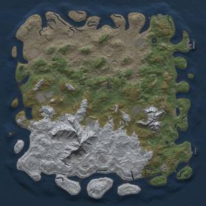 Thumbnail Rust Map: Procedural Map, Size: 5555, Seed: 24681012, 19 Monuments