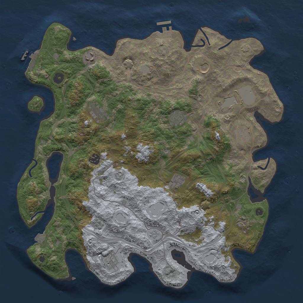 Rust Map: Procedural Map, Size: 4250, Seed: 4342, 19 Monuments