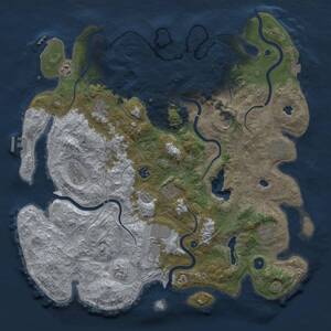 Thumbnail Rust Map: Procedural Map, Size: 4500, Seed: 364597338, 17 Monuments
