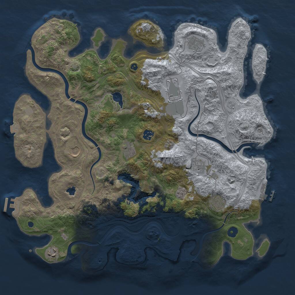 Rust Map: Procedural Map, Size: 4250, Seed: 1726937328, 15 Monuments