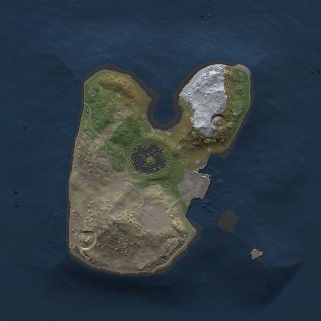 Rust Map: Procedural Map, Size: 1500, Seed: 2012091289, 3 Monuments