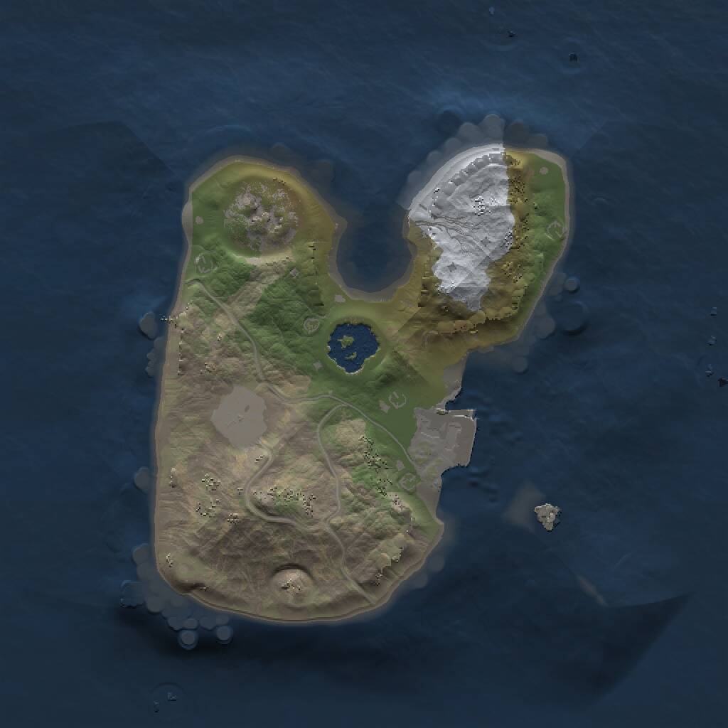 Rust Map: Procedural Map, Size: 1500, Seed: 2012091289, 1 Monuments