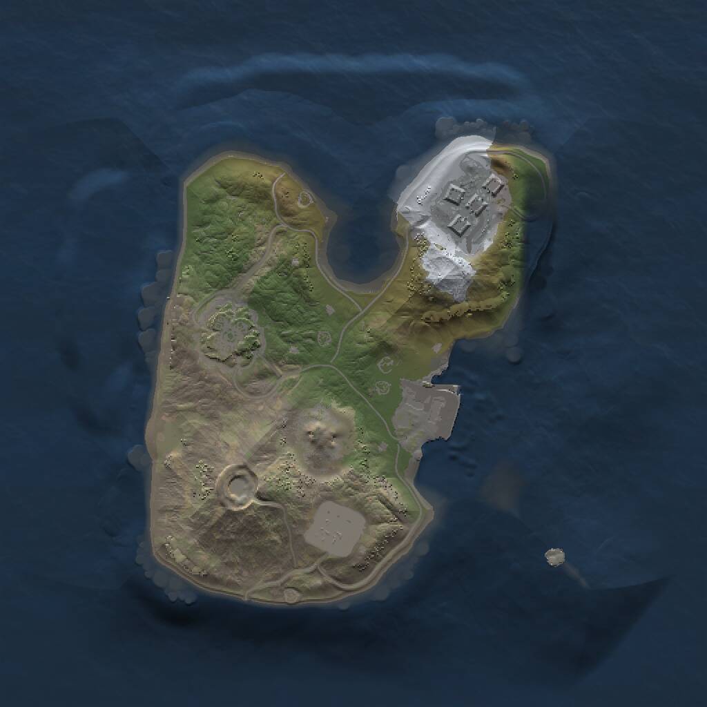 Rust Map: Procedural Map, Size: 1500, Seed: 2012091289, 3 Monuments