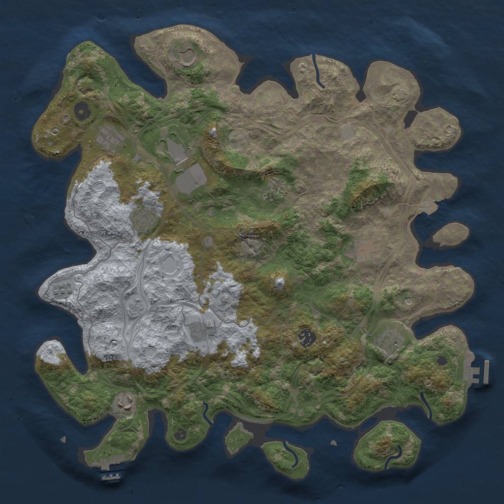 Rust Map: Procedural Map, Size: 4250, Seed: 862650746, 19 Monuments
