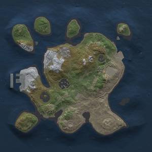 Thumbnail Rust Map: Procedural Map, Size: 2200, Seed: 1234567, 6 Monuments