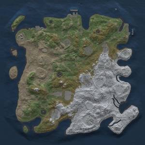 Thumbnail Rust Map: Procedural Map, Size: 4000, Seed: 9854699, 19 Monuments