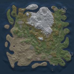 Thumbnail Rust Map: Procedural Map, Size: 4500, Seed: 490663560, 19 Monuments