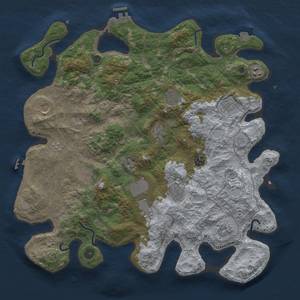 Thumbnail Rust Map: Procedural Map, Size: 4200, Seed: 451392103, 19 Monuments