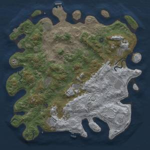 Thumbnail Rust Map: Procedural Map, Size: 4500, Seed: 186686224, 19 Monuments