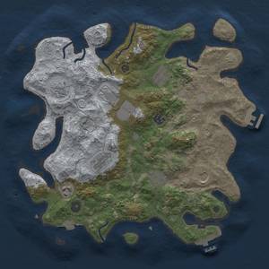 Thumbnail Rust Map: Procedural Map, Size: 3600, Seed: 475922695, 16 Monuments