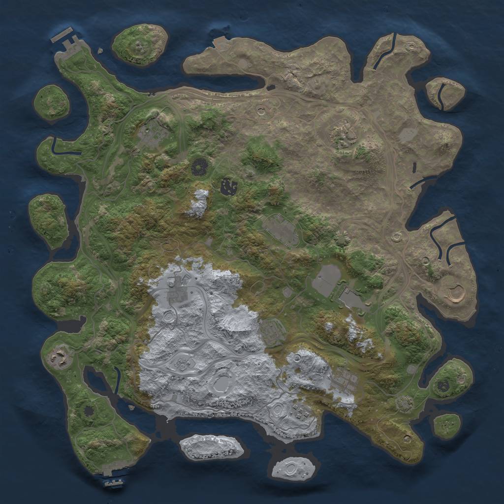 Rust Map: Procedural Map, Size: 4250, Seed: 1596155750, 19 Monuments