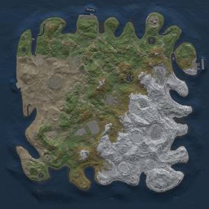 Thumbnail Rust Map: Procedural Map, Size: 4000, Seed: 298143065, 19 Monuments