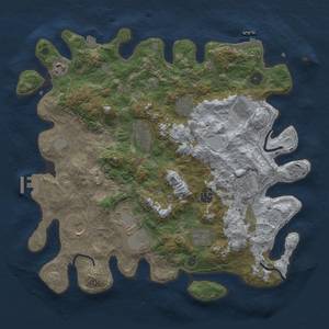 Thumbnail Rust Map: Procedural Map, Size: 4000, Seed: 2129943765, 18 Monuments