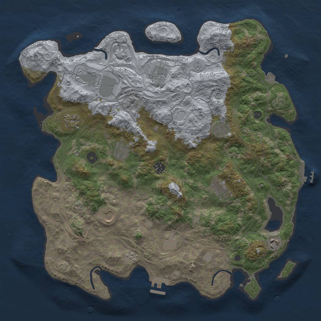 Rust Map: Procedural Map, Size: 4250, Seed: 1782288505, 19 Monuments