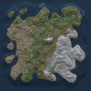 Thumbnail Rust Map: Procedural Map, Size: 3500, Seed: 1434737706, 16 Monuments