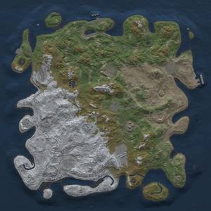 Thumbnail Rust Map: Procedural Map, Size: 4500, Seed: 1709770199, 19 Monuments