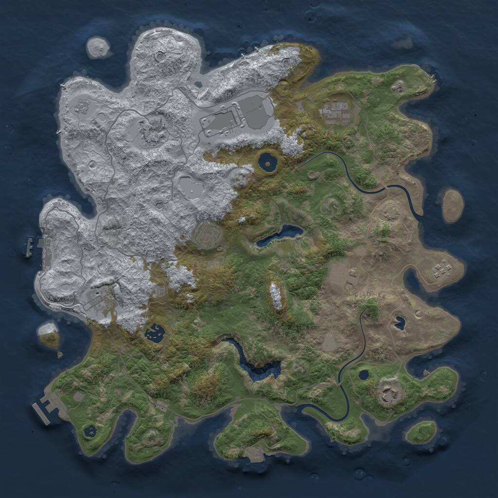 Rust Map: Procedural Map, Size: 4000, Seed: 571004087, 15 Monuments