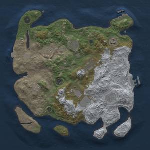 Thumbnail Rust Map: Procedural Map, Size: 3500, Seed: 1232316250, 16 Monuments