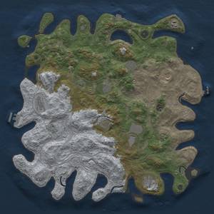 Thumbnail Rust Map: Procedural Map, Size: 4500, Seed: 1981764274, 19 Monuments