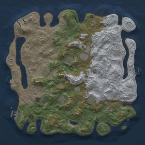 Thumbnail Rust Map: Procedural Map, Size: 4500, Seed: 823992548, 19 Monuments