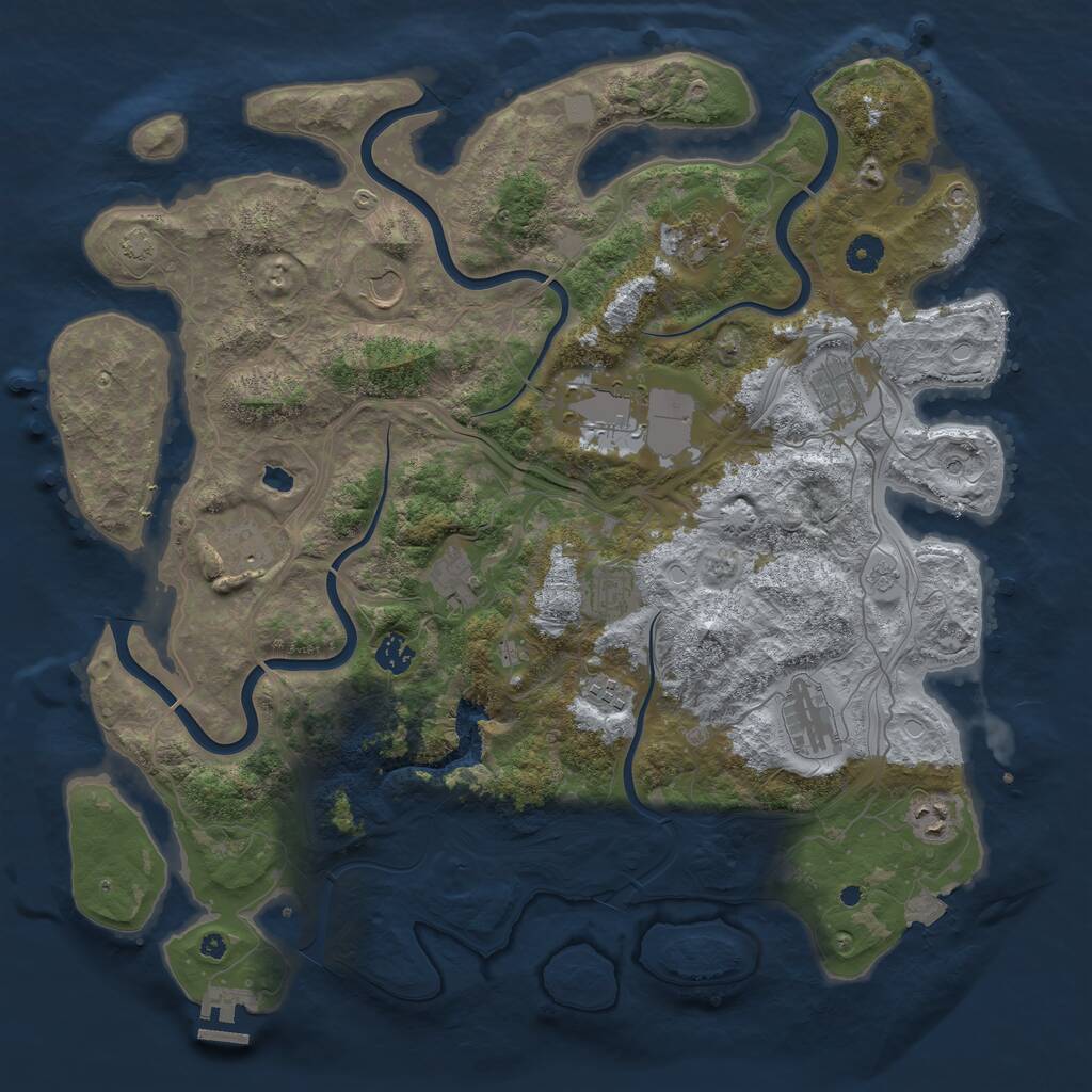 Rust Map: Procedural Map, Size: 4321, Seed: 98, 16 Monuments