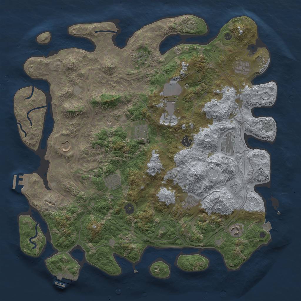 Rust Map: Procedural Map, Size: 4321, Seed: 98, 19 Monuments