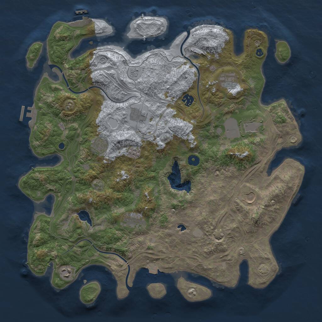 Rust Map: Procedural Map, Size: 4250, Seed: 558063611, 15 Monuments