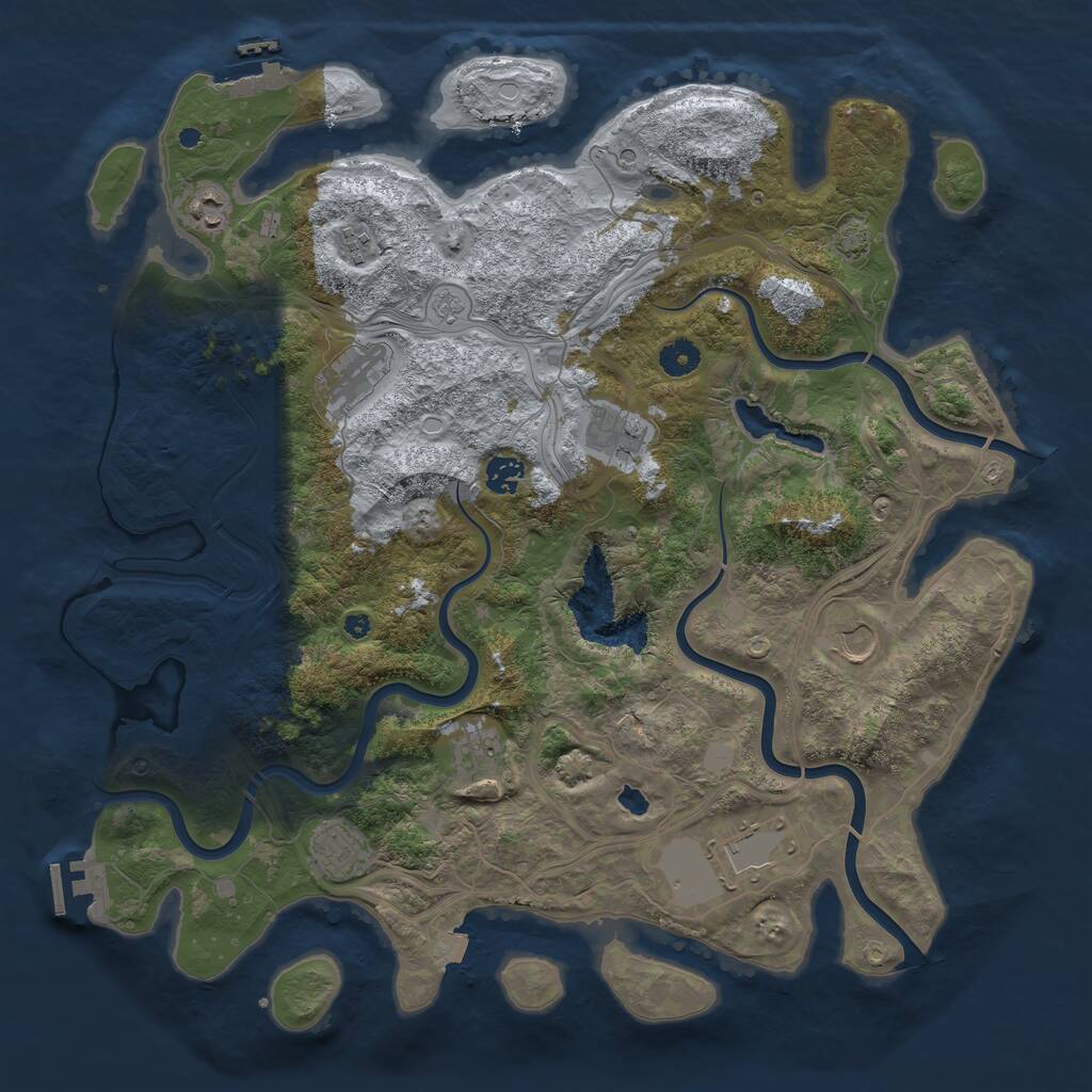 Rust Map: Procedural Map, Size: 4250, Seed: 558063611, 15 Monuments