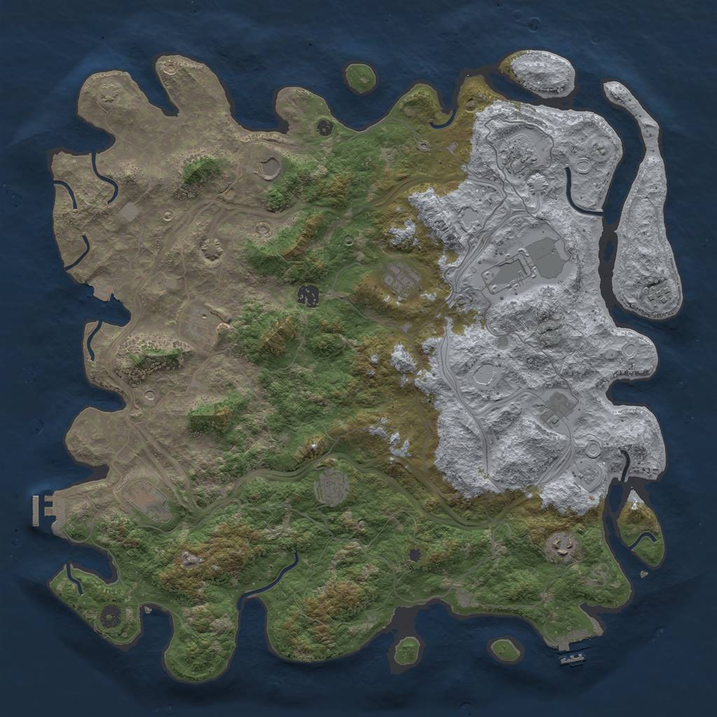 Rust Map: Procedural Map, Size: 4750, Seed: 110499949, 19 Monuments