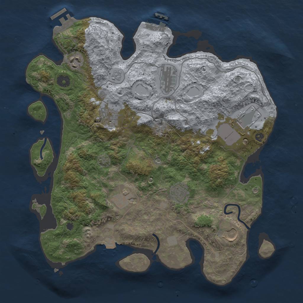 Rust Map: Procedural Map, Size: 3500, Seed: 2015071744, 15 Monuments