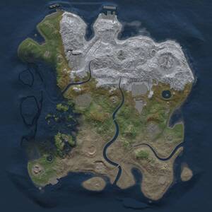 Thumbnail Rust Map: Procedural Map, Size: 3500, Seed: 2015071744, 14 Monuments