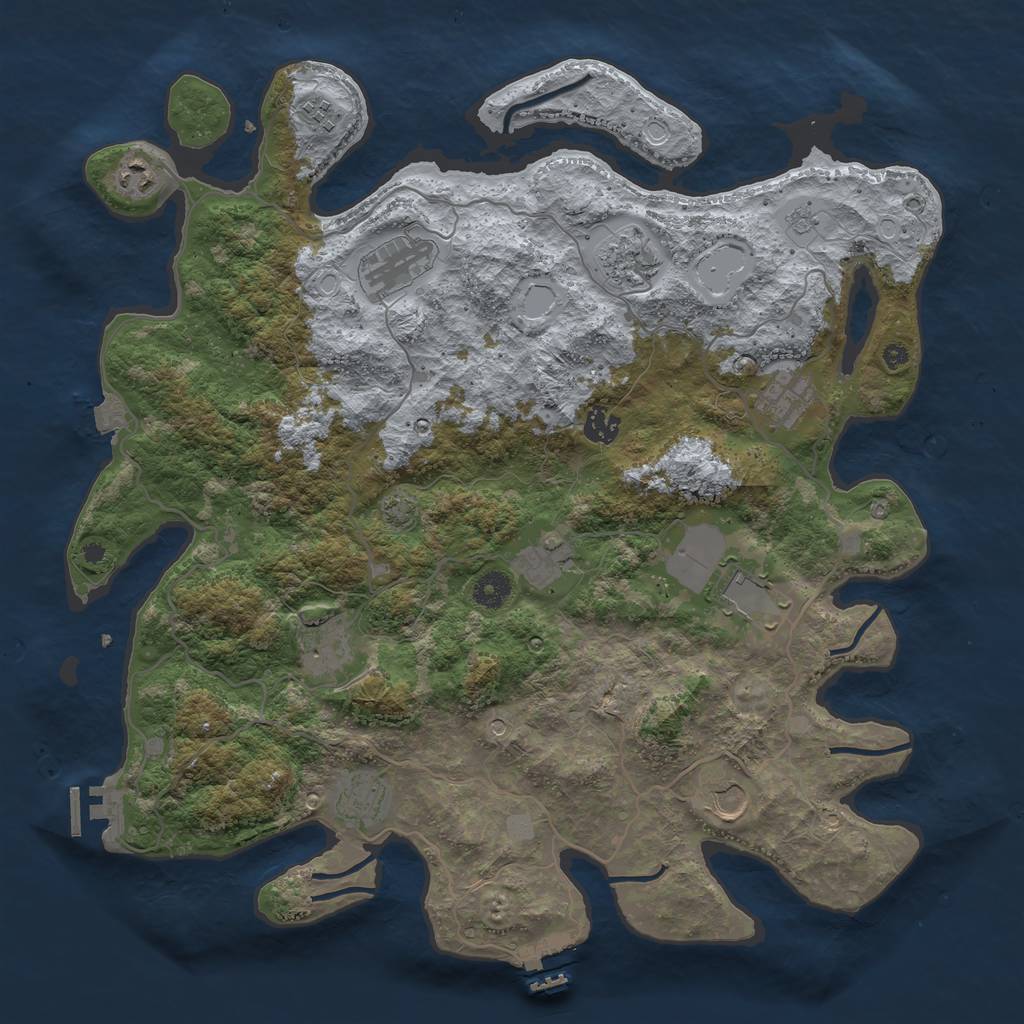 Rust Map: Procedural Map, Size: 4150, Seed: 9677, 19 Monuments